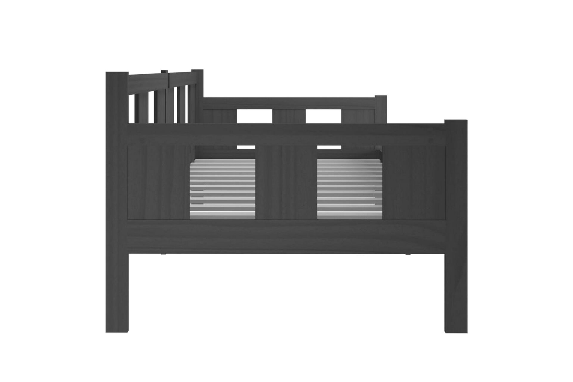 beBasic daybed 80x200 cm massivt fyrretræ grå - GrÃ¥ - Møbler - Sofaer - Daybed