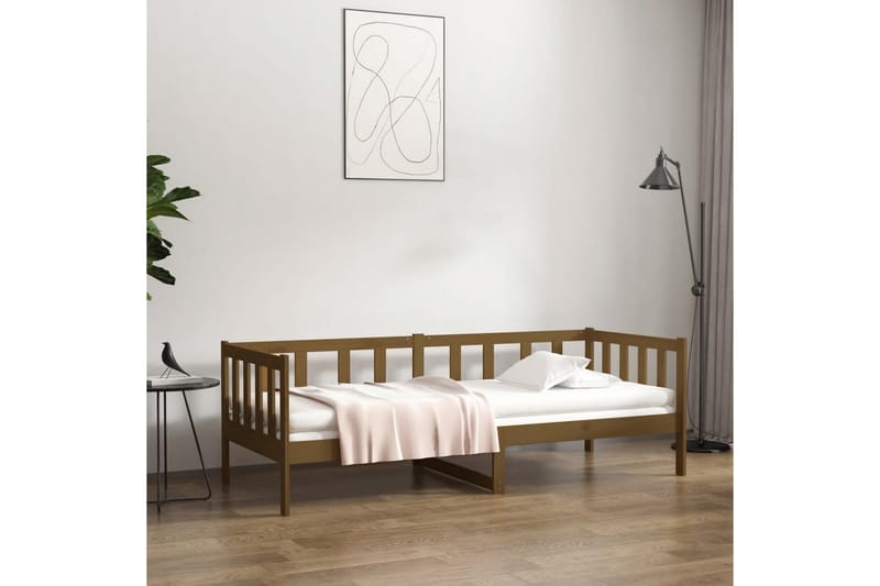 beBasic daybed 80x200 cm massivt fyrretræ gyldenbrun - Brun - Daybed