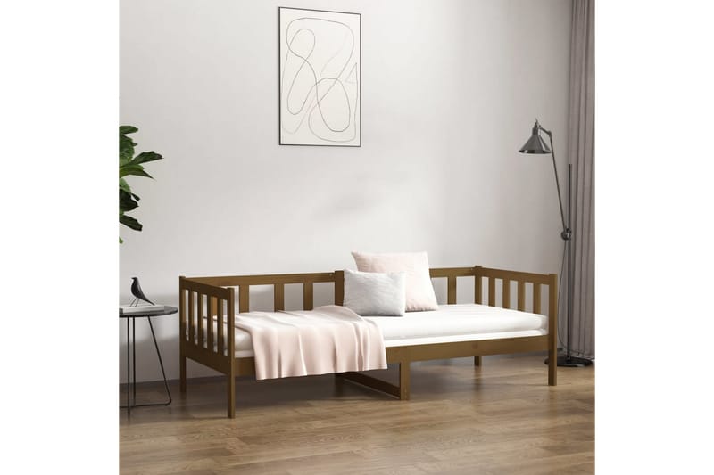 beBasic daybed 80x200 cm massivt fyrretræ gyldenbrun - Brun - Daybed