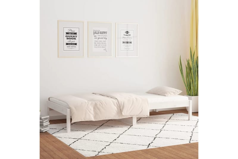 beBasic daybed 80x200 cm massivt fyrretræ hvid - Hvid - Daybed