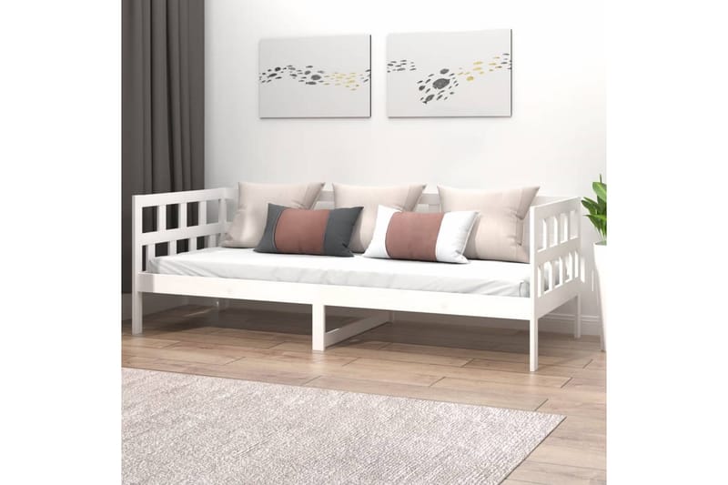 beBasic daybed 80x200 cm massivt fyrretræ hvid - Hvid - Daybed