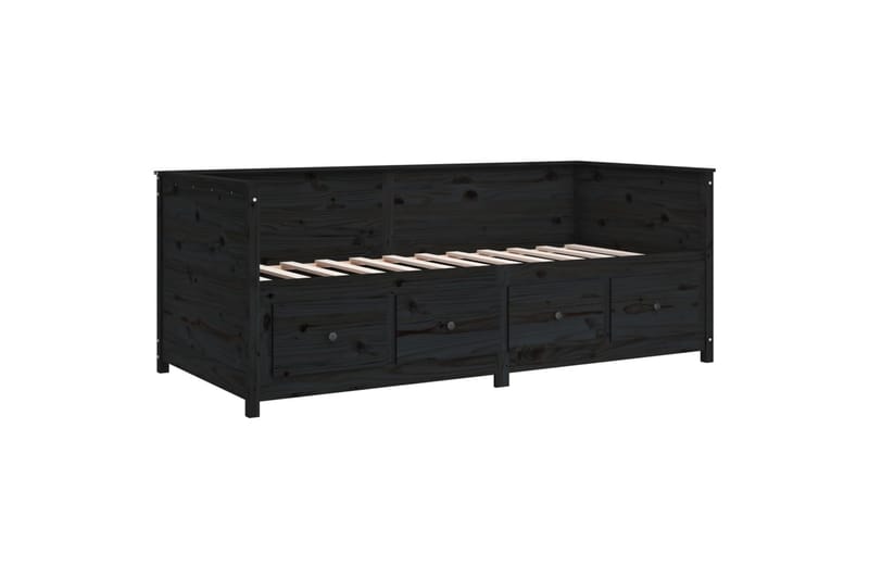 beBasic daybed 80x200 cm massivt fyrretræ sort - Sort - Møbler - Sofaer - Daybed
