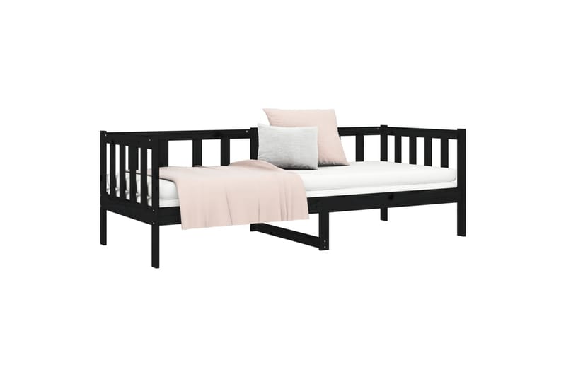 beBasic daybed 80x200 cm massivt fyrretræ sort - Sort - Daybed