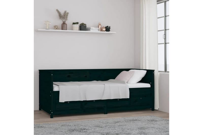 beBasic daybed 80x200 cm massivt fyrretræ sort - Sort - Møbler - Sofaer - Daybed