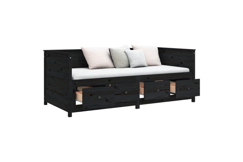 beBasic daybed 80x200 cm massivt fyrretræ sort - Sort - Møbler - Sofaer - Daybed
