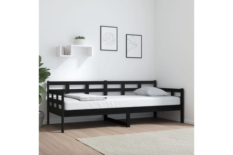 beBasic daybed 80x200 cm massivt fyrretræ sort - Sort - Daybed