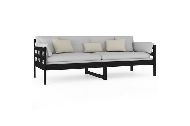 beBasic daybed 80x200 cm massivt fyrretræ sort - Sort - Daybed