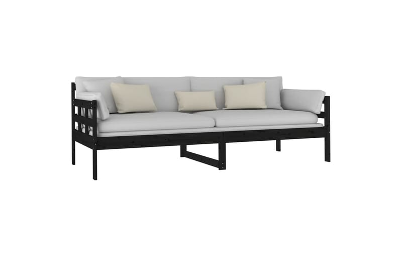 beBasic daybed 80x200 cm massivt fyrretræ sort - Sort - Daybed