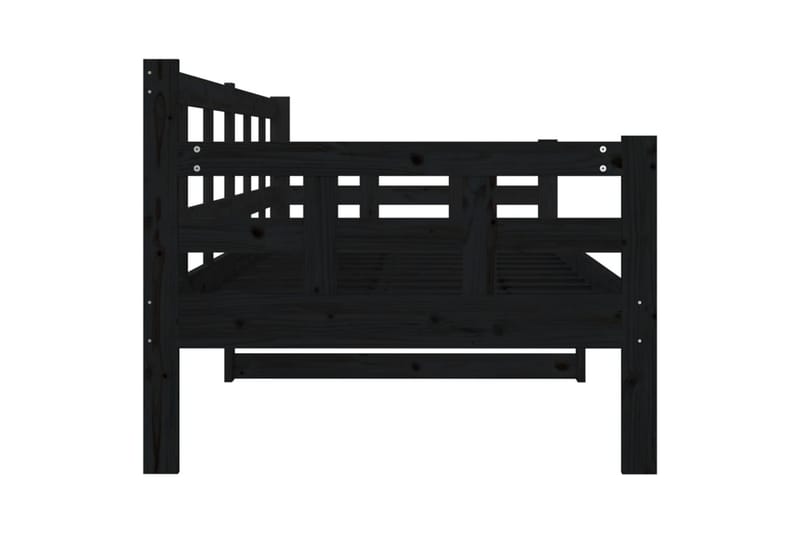 beBasic daybed 80x200 cm massivt fyrretræ sort - Sort - Daybed