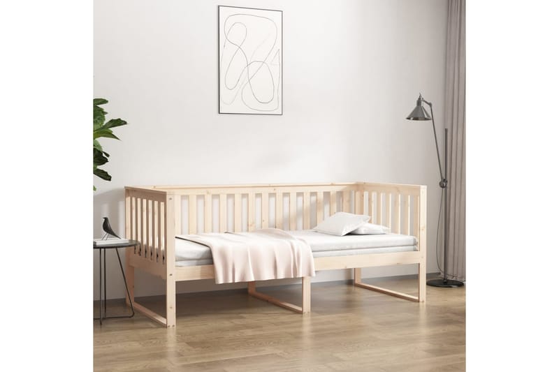 beBasic daybed 90x190 cm massivt fyrretræ - Brun - Daybed