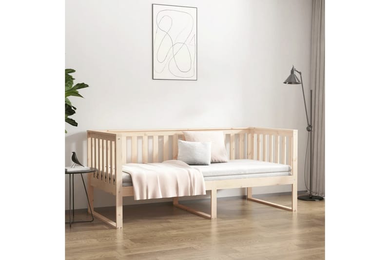 beBasic daybed 90x190 cm massivt fyrretræ - Brun - Daybed