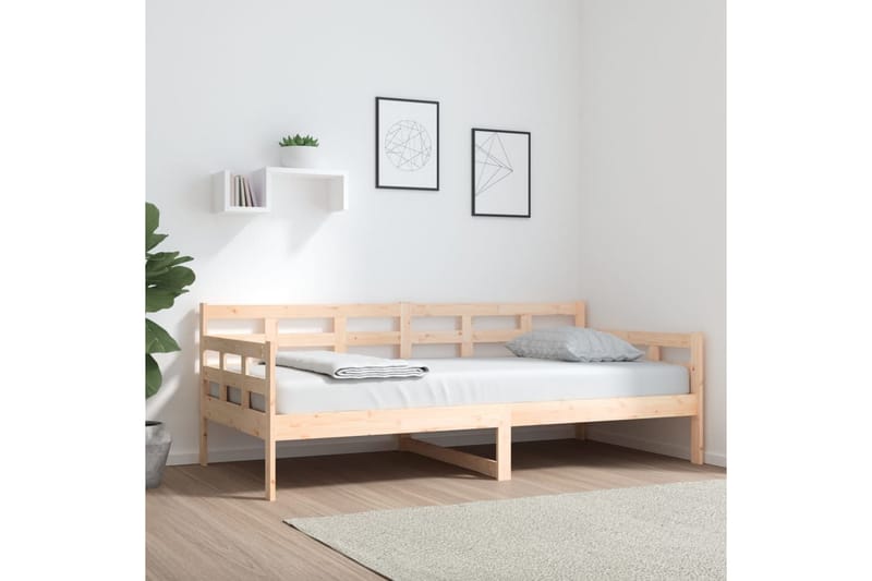 beBasic daybed 90x190 cm massivt fyrretræ - Brun - Daybed