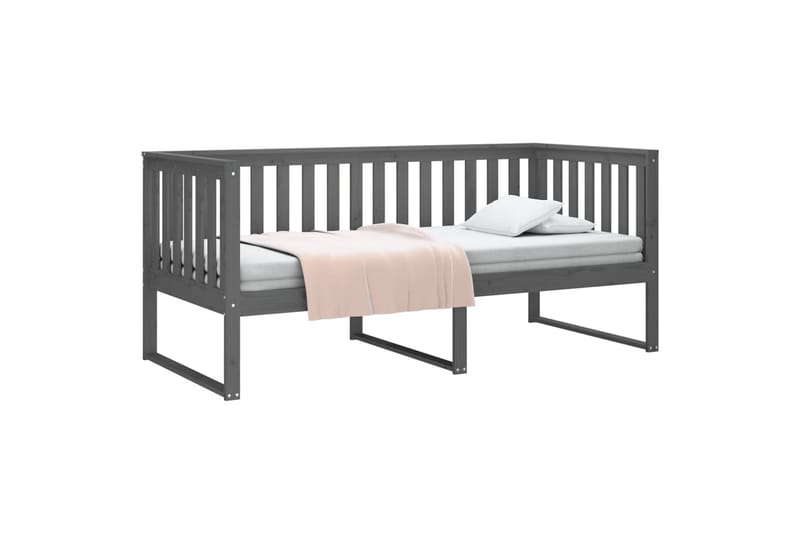 beBasic daybed 90x190 cm massivt fyrretræ grå - GrÃ¥ - Møbler - Sofaer - Daybed
