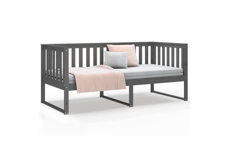 beBasic daybed 90x190 cm massivt fyrretræ grå - GrÃ¥ - Møbler - Sofaer - Daybed
