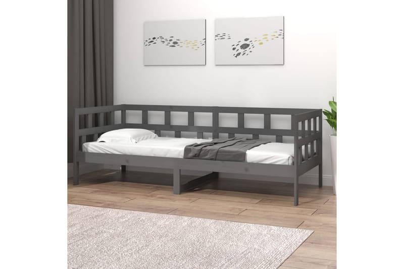 beBasic daybed 90x190 cm massivt fyrretræ grå - GrÃ¥ - Møbler - Sofaer - Daybed