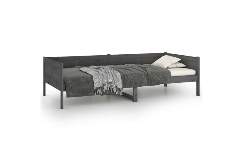 beBasic daybed 90x190 cm massivt fyrretræ grå - GrÃ¥ - Daybed