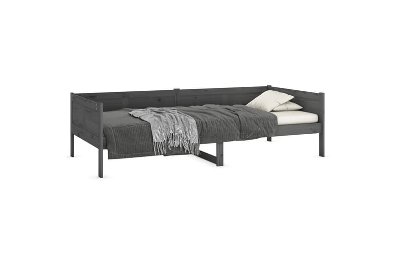 beBasic daybed 90x190 cm massivt fyrretræ grå - GrÃ¥ - Daybed