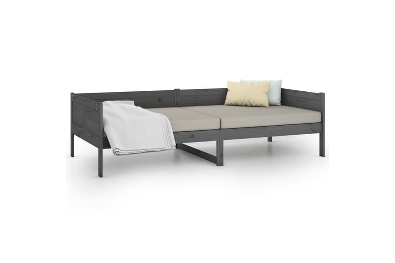 beBasic daybed 90x190 cm massivt fyrretræ grå - GrÃ¥ - Daybed