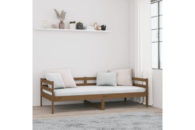 beBasic daybed 90x190 cm massivt fyrretræ gyldenbrun - Brun - Daybed