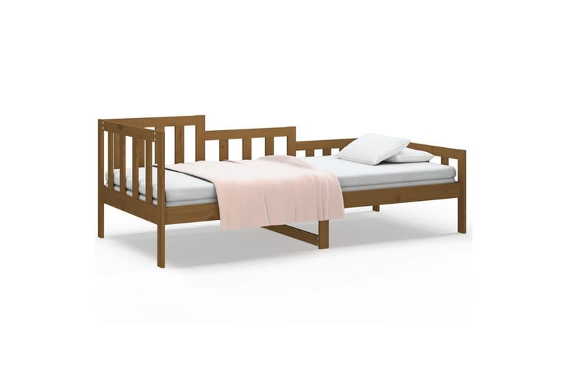 beBasic daybed 90x190 cm massivt fyrretræ gyldenbrun - Brun - Daybed