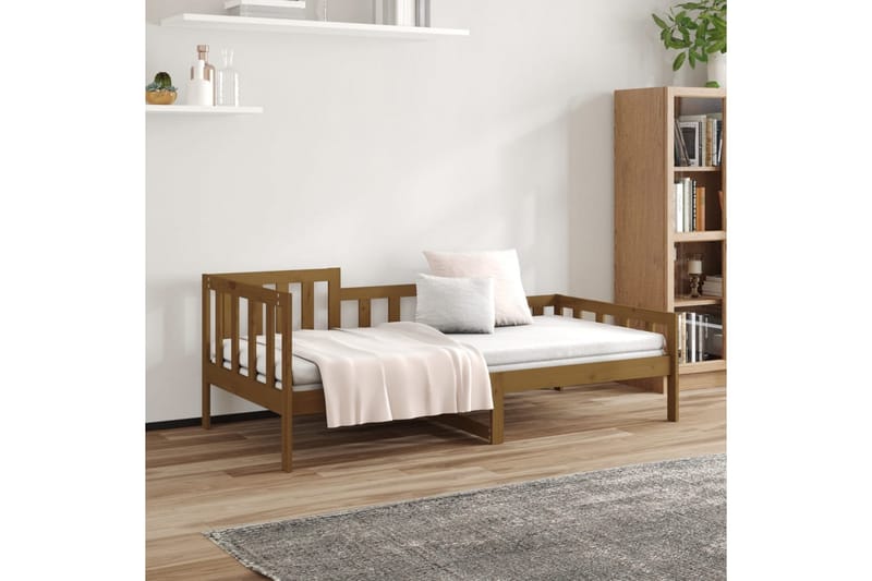 beBasic daybed 90x190 cm massivt fyrretræ gyldenbrun - Brun - Daybed