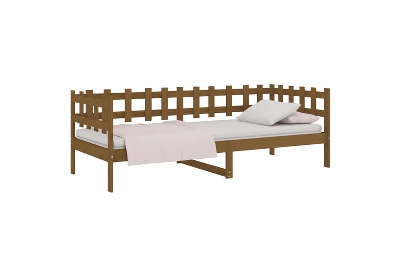 beBasic daybed 90x190 cm massivt fyrretræ gyldenbrun - Brun - Daybed