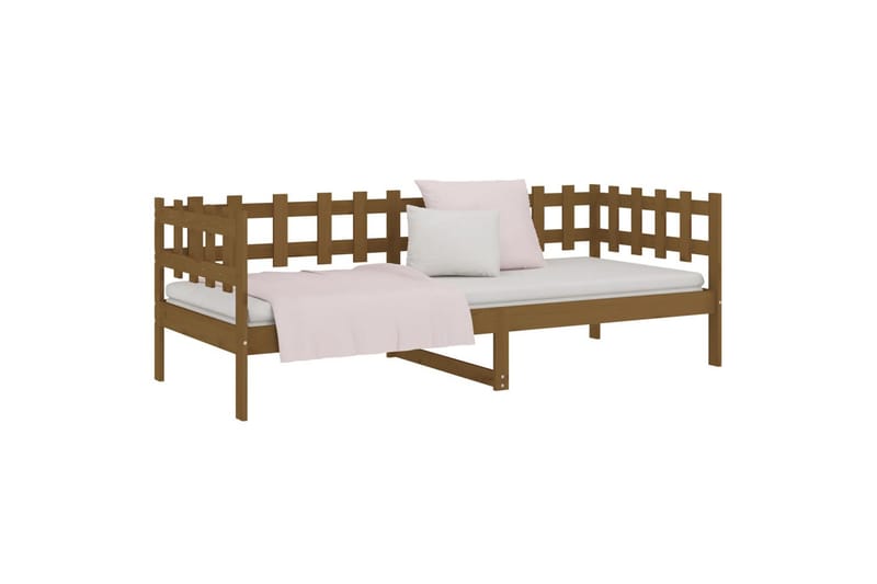 beBasic daybed 90x190 cm massivt fyrretræ gyldenbrun - Brun - Daybed