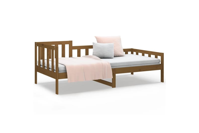 beBasic daybed 90x190 cm massivt fyrretræ gyldenbrun - Brun - Daybed