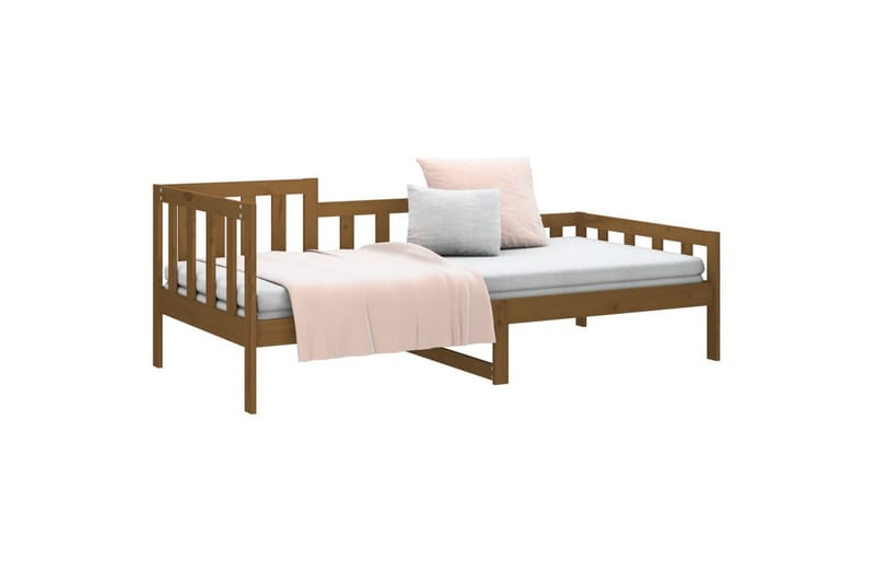 beBasic daybed 90x190 cm massivt fyrretræ gyldenbrun - Brun - Daybed