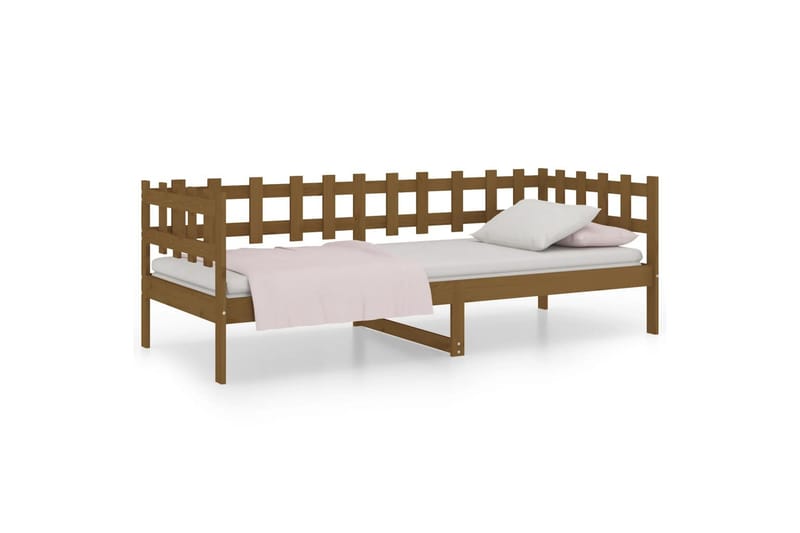 beBasic daybed 90x190 cm massivt fyrretræ gyldenbrun - Brun - Daybed