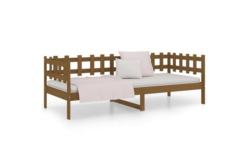 beBasic daybed 90x190 cm massivt fyrretræ gyldenbrun - Brun - Daybed