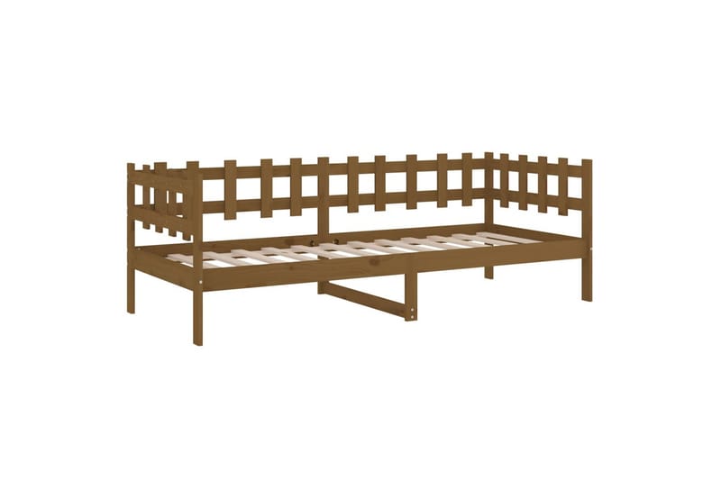 beBasic daybed 90x190 cm massivt fyrretræ gyldenbrun - Brun - Daybed