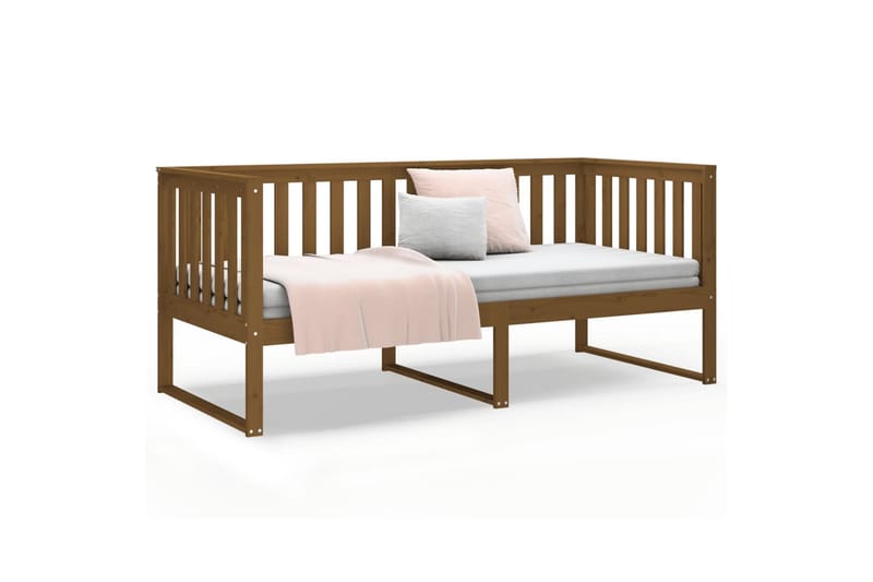 beBasic daybed 90x190 cm massivt fyrretræ gyldenbrun - Brun - Daybed