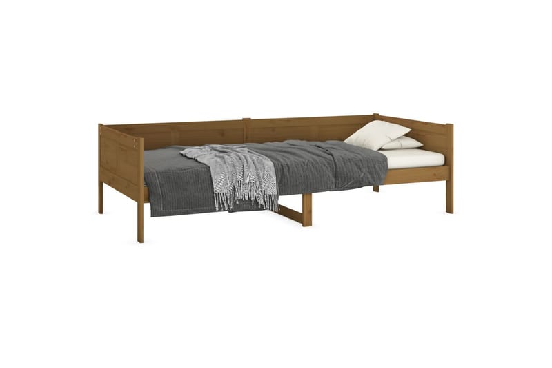 beBasic daybed 90x190 cm massivt fyrretræ gyldenbrun - Brun - Daybed