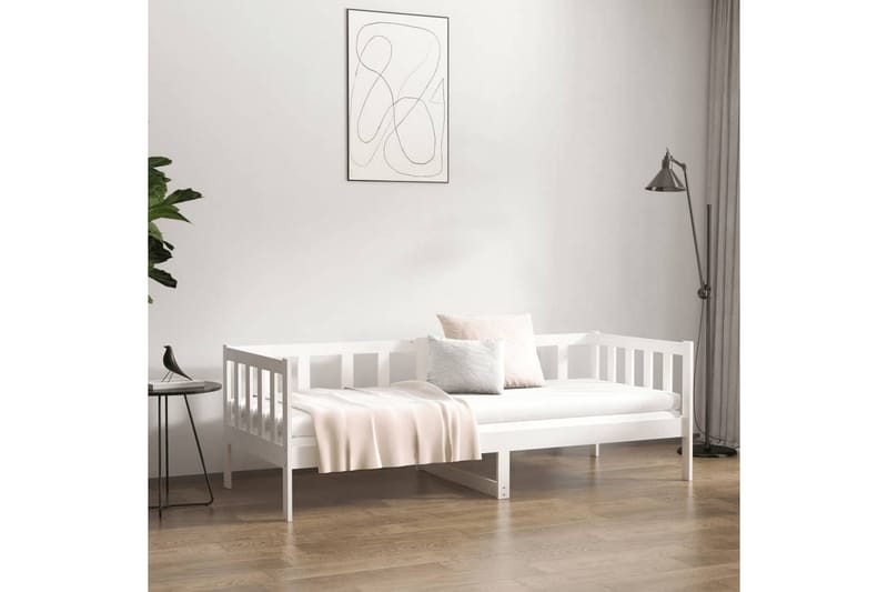 beBasic daybed 90x190 cm massivt fyrretræ hvid - Hvid - Daybed