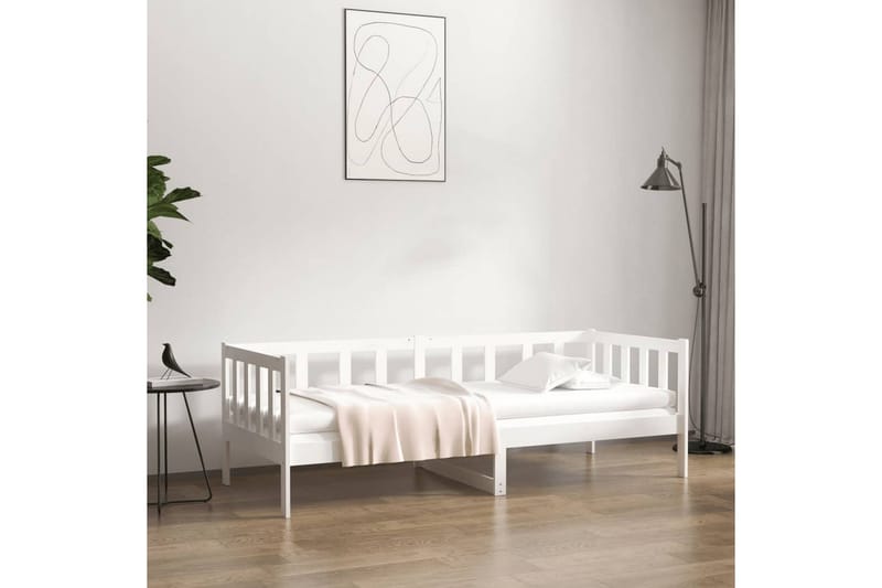 beBasic daybed 90x190 cm massivt fyrretræ hvid - Hvid - Daybed