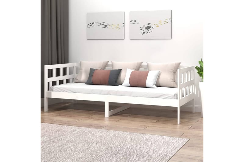 beBasic daybed 90x190 cm massivt fyrretræ hvid - Hvid - Daybed