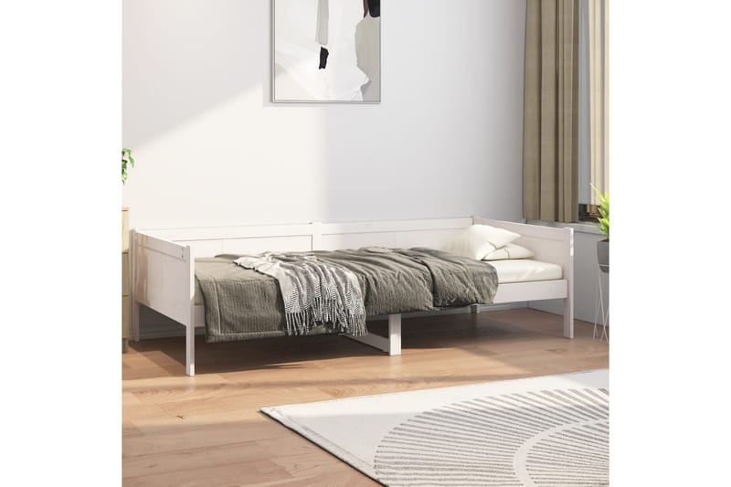 beBasic daybed 90x190 cm massivt fyrretræ hvid - Hvid - Daybed