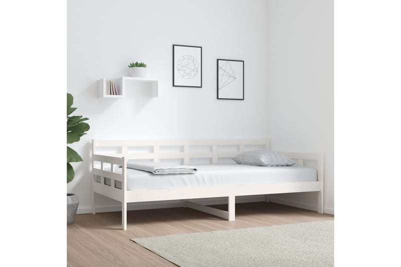 beBasic daybed 90x190 cm massivt fyrretræ hvid - Hvid - Daybed