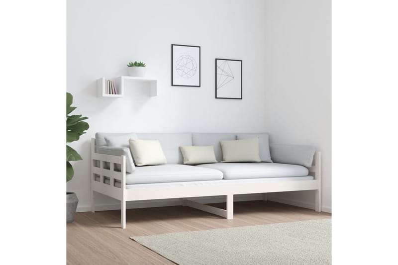 beBasic daybed 90x190 cm massivt fyrretræ hvid - Hvid - Daybed