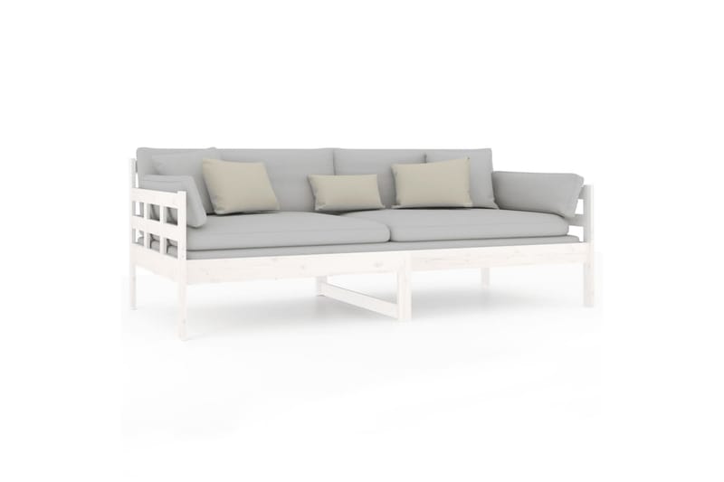 beBasic daybed 90x190 cm massivt fyrretræ hvid - Hvid - Daybed