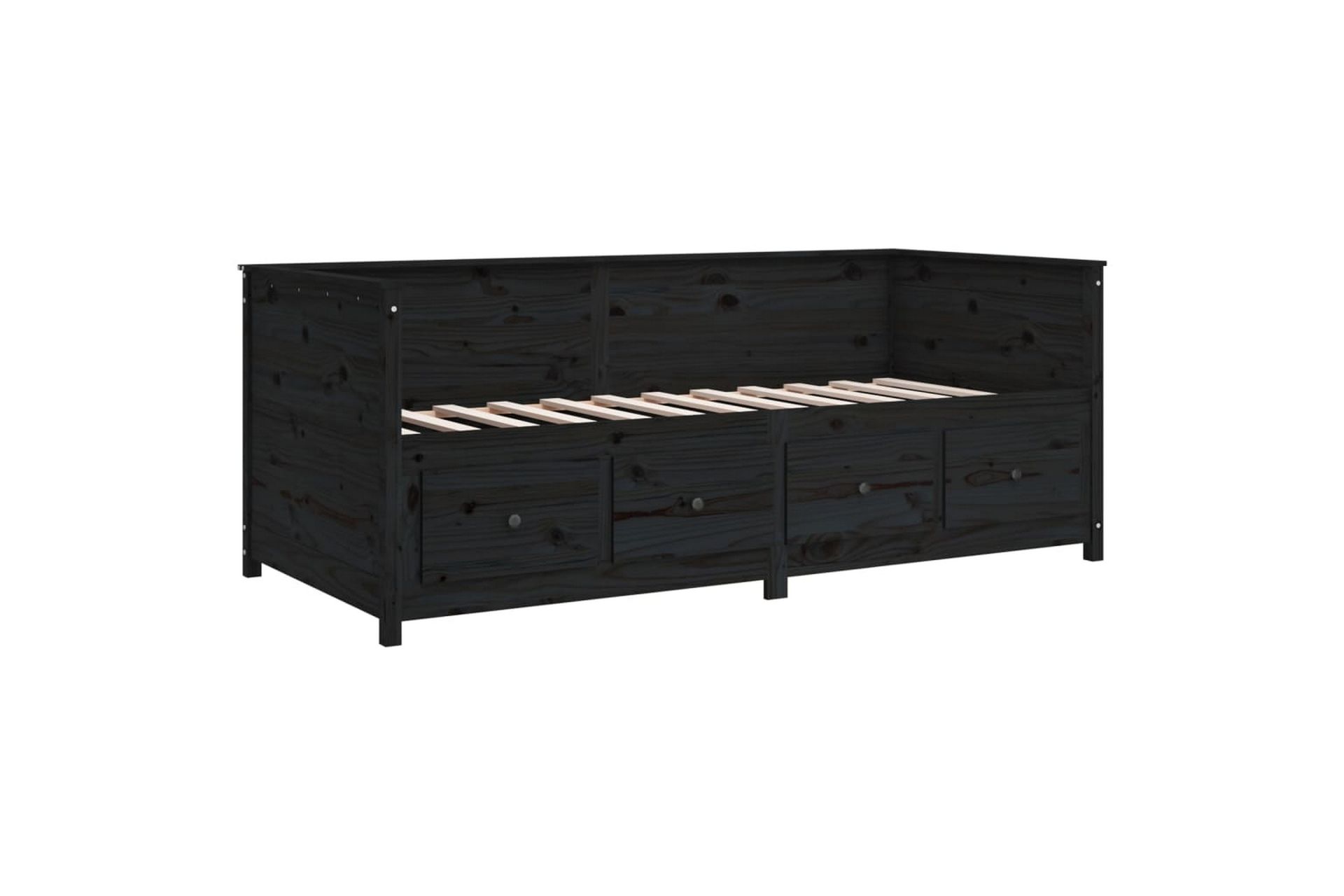 beBasic daybed 90x190 cm massivt fyrretræ sort - Sort - Møbler - Sofaer - Daybed