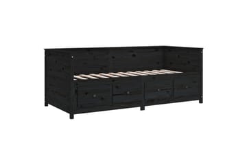 beBasic daybed 90x190 cm massivt fyrretræ sort - Sort - Møbler - Sofaer - Daybed