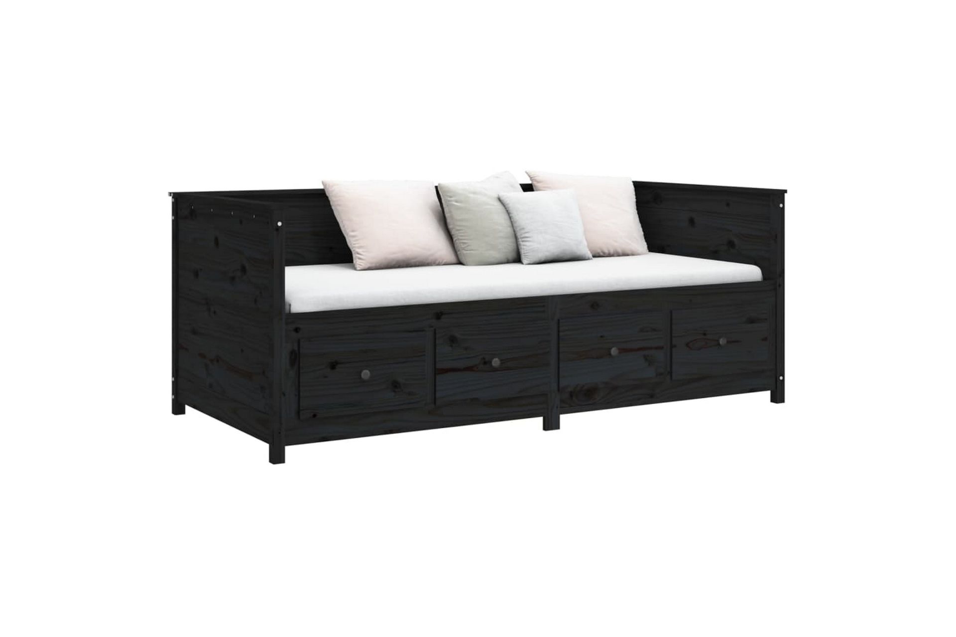 beBasic daybed 90x190 cm massivt fyrretræ sort - Sort - Møbler - Sofaer - Daybed