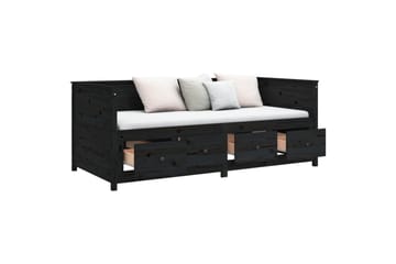 beBasic daybed 90x190 cm massivt fyrretræ sort - Sort - Møbler - Sofaer - Daybed