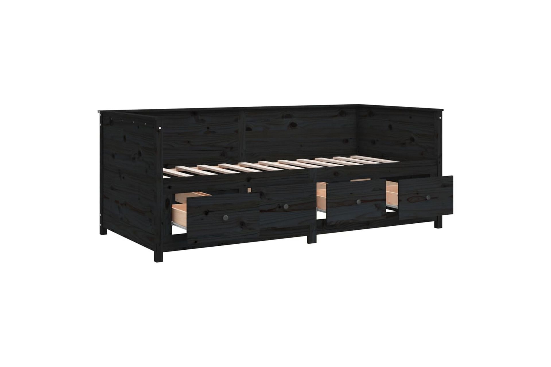 beBasic daybed 90x190 cm massivt fyrretræ sort - Sort - Møbler - Sofaer - Daybed