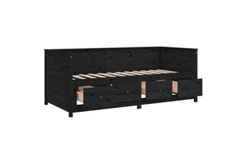 beBasic daybed 90x190 cm massivt fyrretræ sort - Sort - Møbler - Sofaer - Daybed
