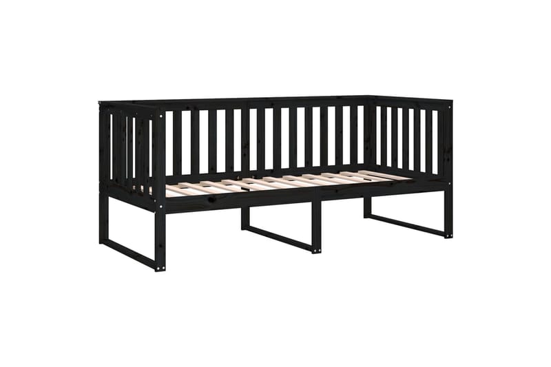 beBasic daybed 90x190 cm massivt fyrretræ sort - Sort - Daybed