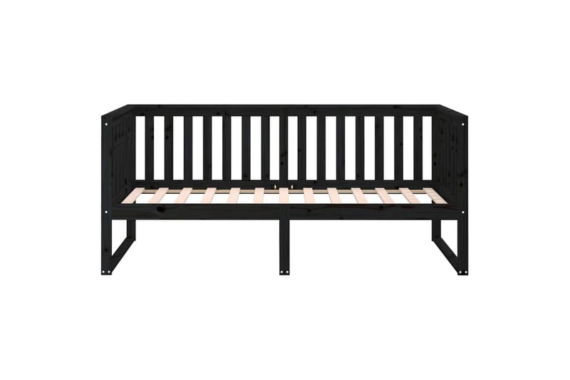 beBasic daybed 90x190 cm massivt fyrretræ sort - Sort - Daybed