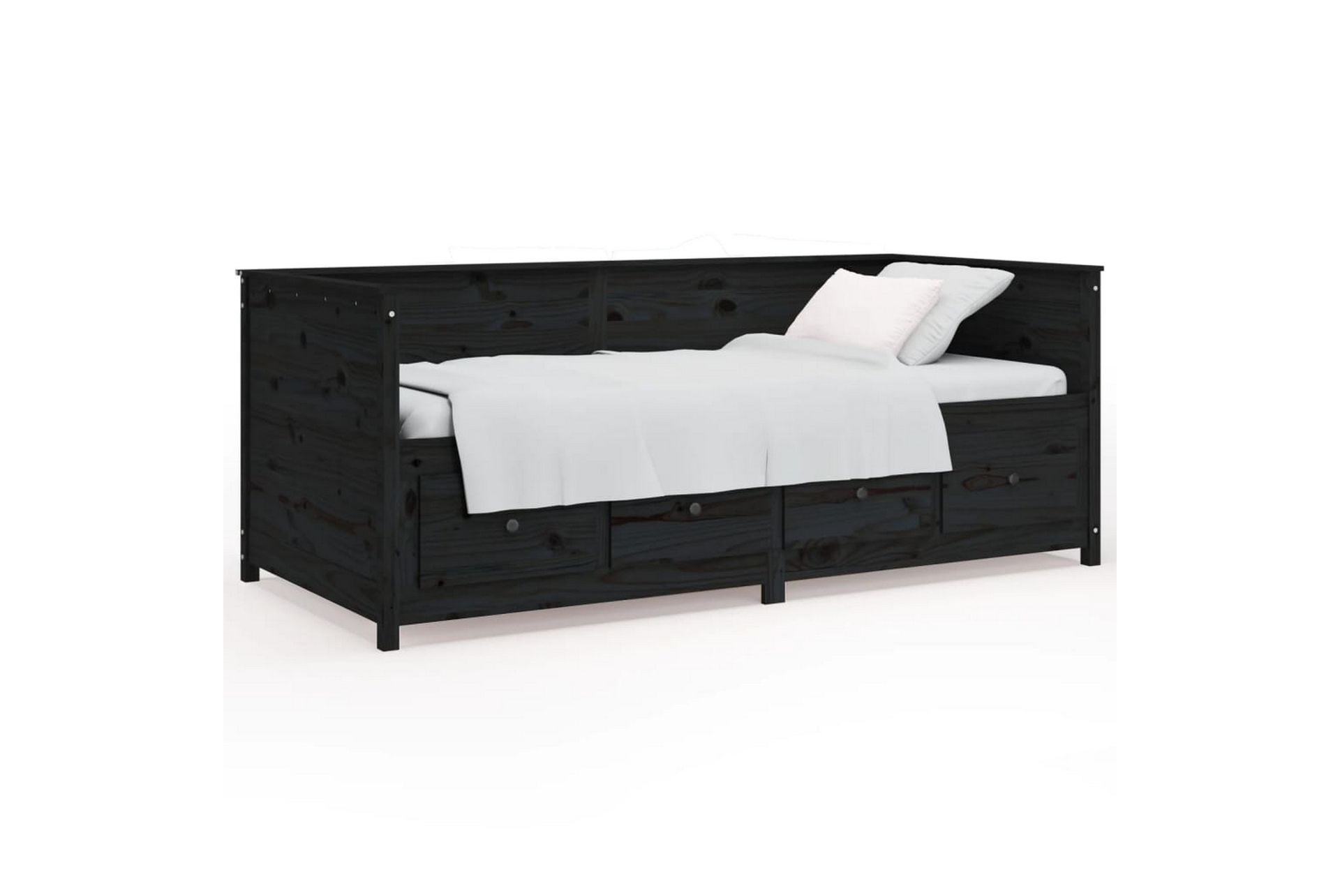 beBasic daybed 90x190 cm massivt fyrretræ sort - Sort - Møbler - Sofaer - Daybed